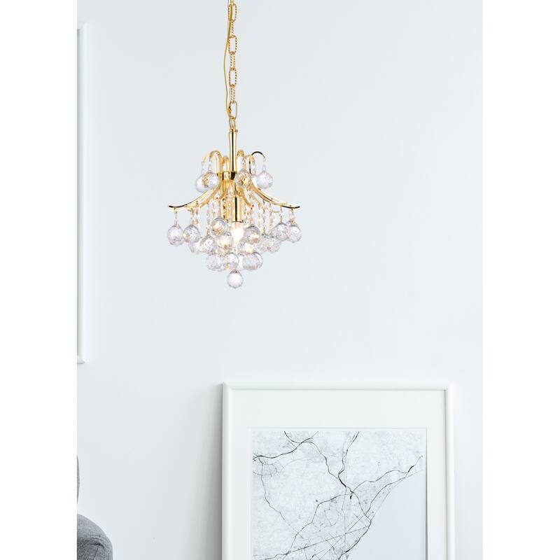 Elegant Lighting V8000D12/RC Toureg 3 Light 12" Wide Crystal Pendant