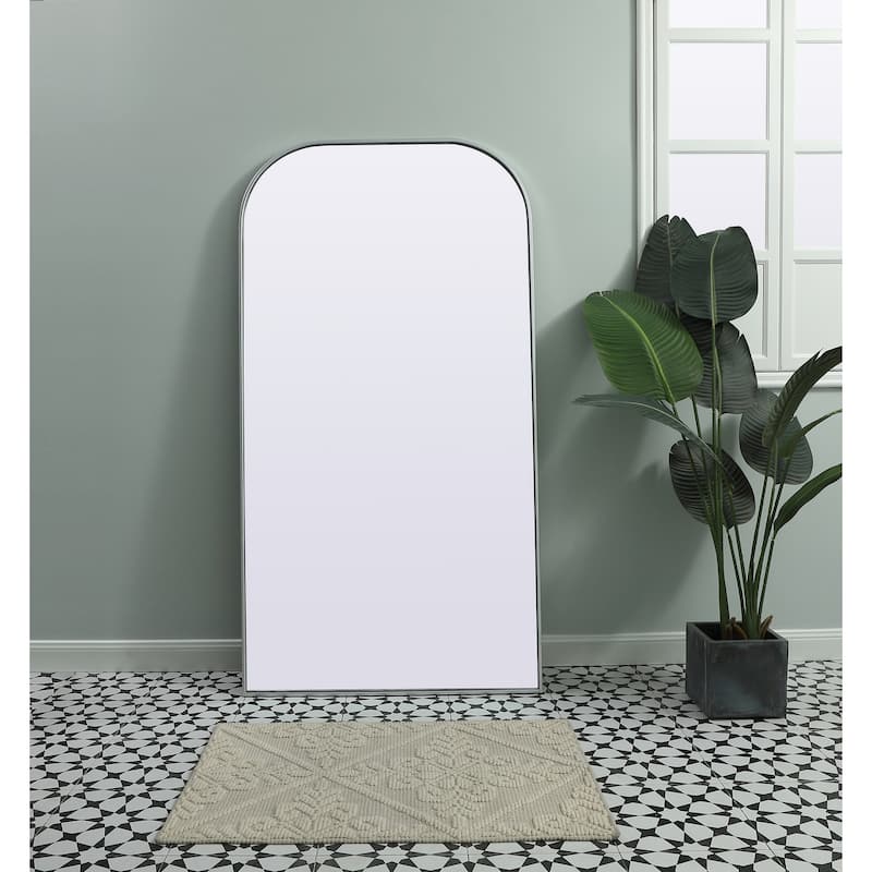 Indigo Home Metal Frame Arch Full Length Mirror 35x66 Inch