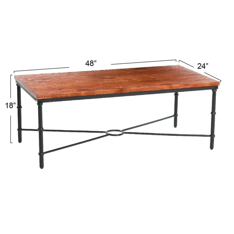Wood and Metal Coffee Table