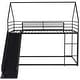 preview thumbnail 10 of 26, Playhouse Inspired Twin over Twin House Bunk Bed with Ladder & Slide