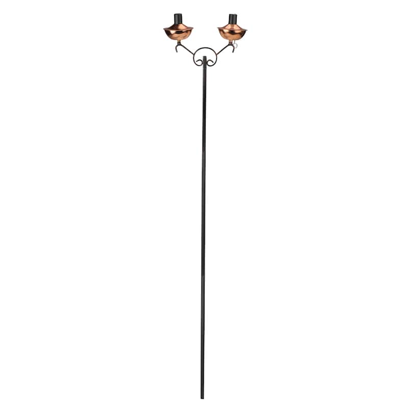 42" Shiny Sleek Copper Oil Lamp Outdoor Patio Torch