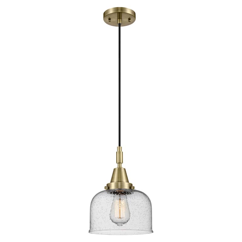 Innovations Lighting 447-1P-G74 Bell 8" Wide Mini Pendant with Clear,