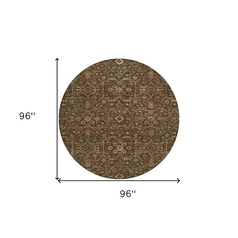 HomeRoots Floral Transitional Rectangle Outdoor Rug
