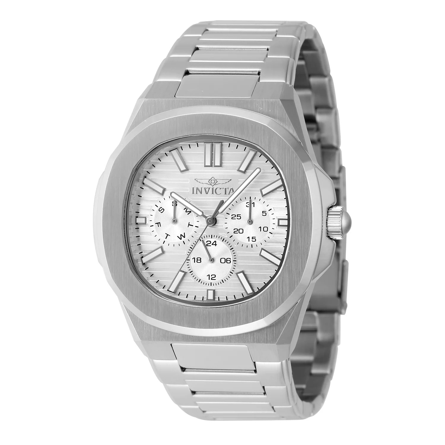 Invicta Men's 48324 Speedway Quartz 3 Hand Silver Dial Watch