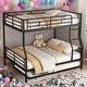 preview thumbnail 2 of 7, 2 In 1 Full XL Over Queen Metal Bunk Bed With Trundle,Save Space