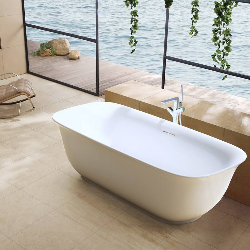 Miseno 255067-BAT Orion 67" Free Standing Acrylic Soaking Tub with