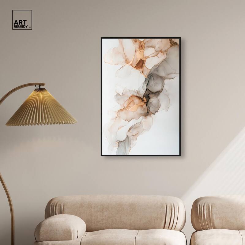 Smoky Gold Drift Canvas by Art Remedy