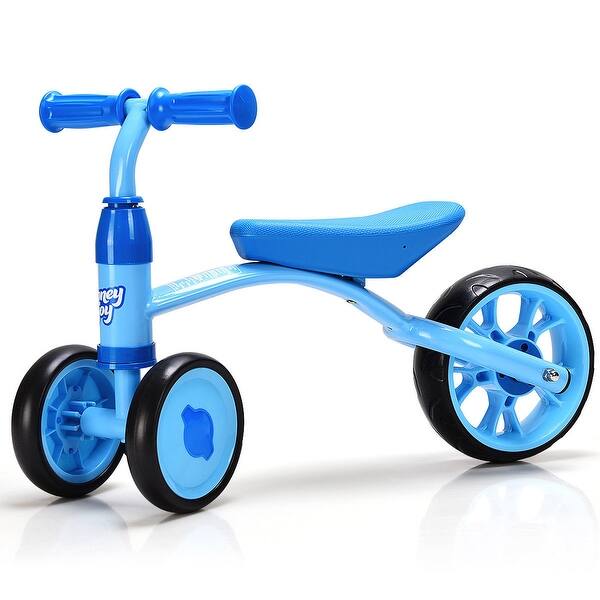 Shop Costway 3 Wheels Kids Balance Bike Tricycle Toy Rides Baby Walker No Foot Pedal Blue Overstock 23564324