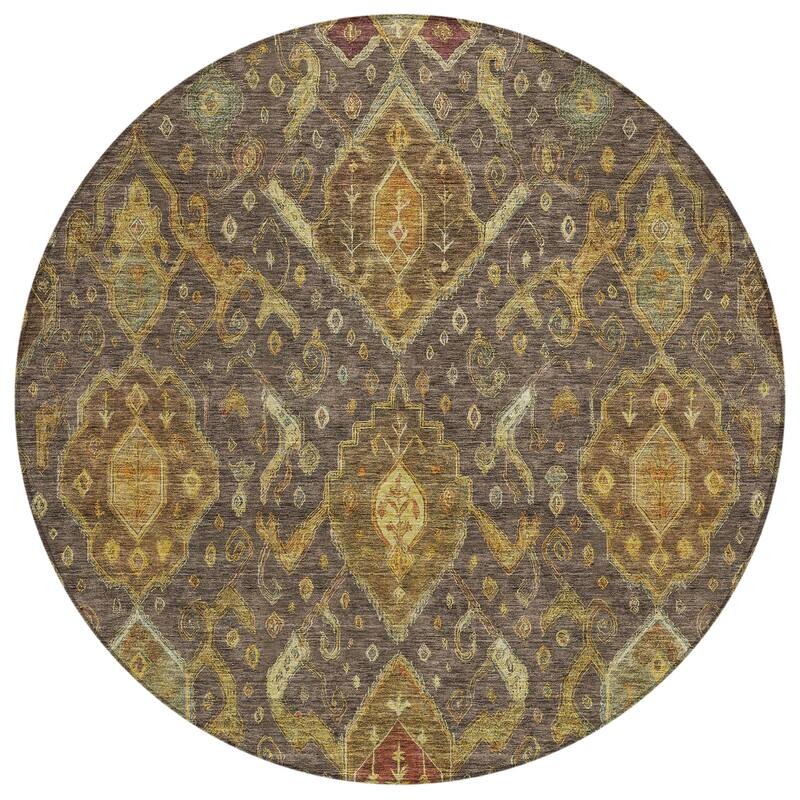 Machine Washable Indoor/ Outdoor Traditional Venetian Chantille Rug