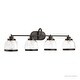 preview thumbnail 7 of 5, Luxury Industrial Chic Bathroom Vanity Light, 11.25"H x 35.75"W, with Art Deco Style, Olde Bronze Finish by Urban Ambiance