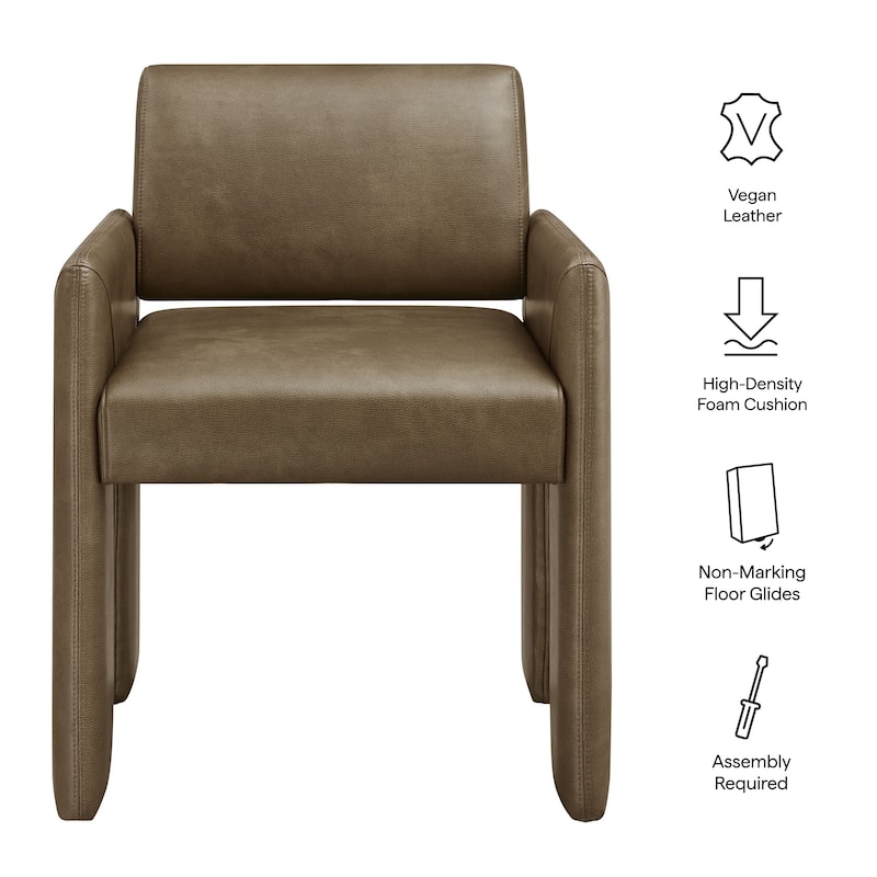 Daven Vegan Leather Dining Armchair