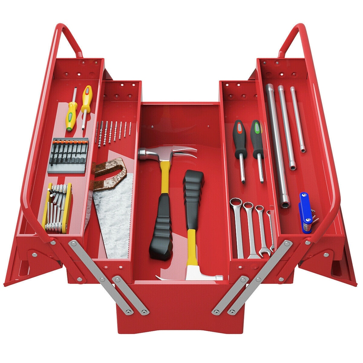 20 Portable 5 Trays Mechanic Garage Steel Cantilever Tool Box