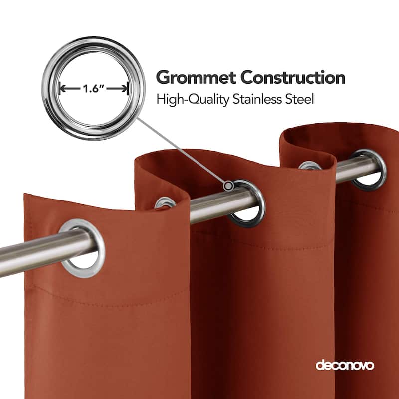 Deconovo Grommet 52 Width Curtains (2 Panel)