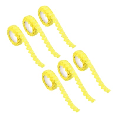 6pcs 0.6" Wide 2 Yards Self-Adhesive Lace Tape Lace Ribbon Stickers