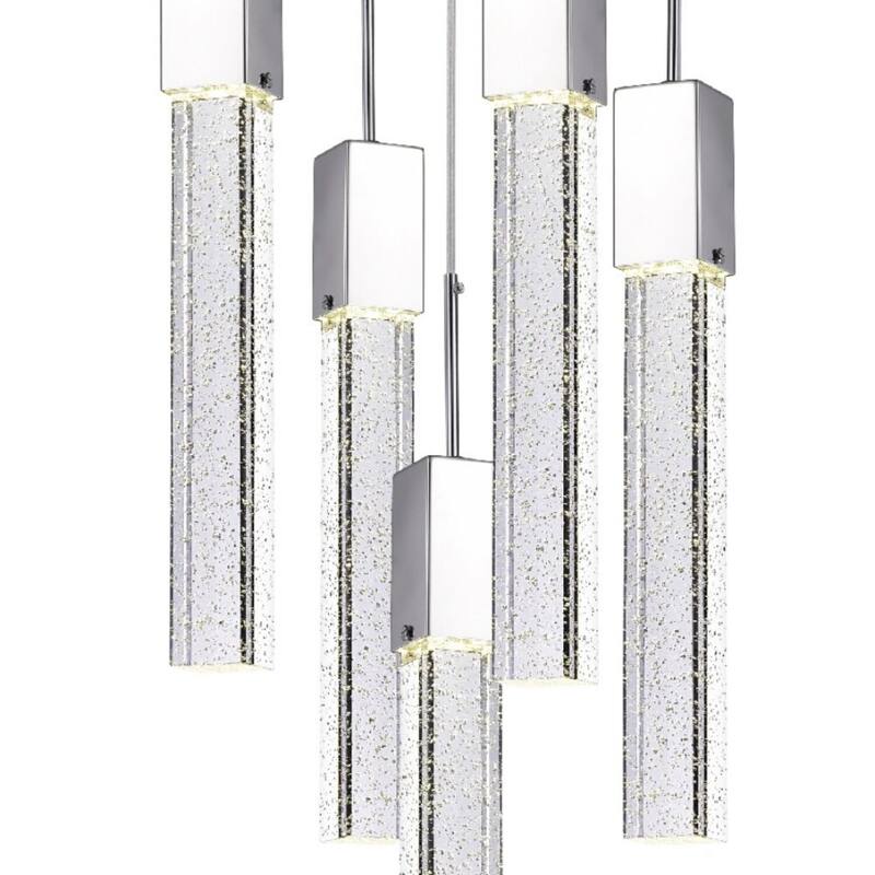 Rectangular Crystal Chandelier // XL 5 Light - N/A