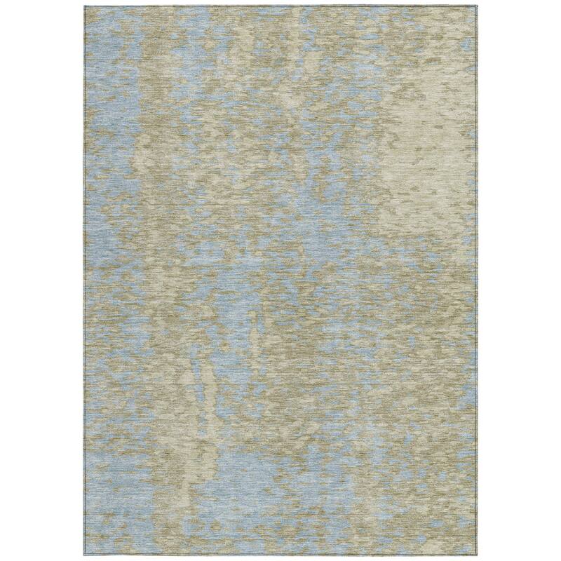 HomeRoots Abstract Transitional Rectangle Outdoor Rug
