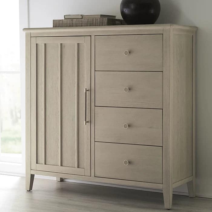 Marisole 6-Drawer 1-Door Oak Chest in Chai finish