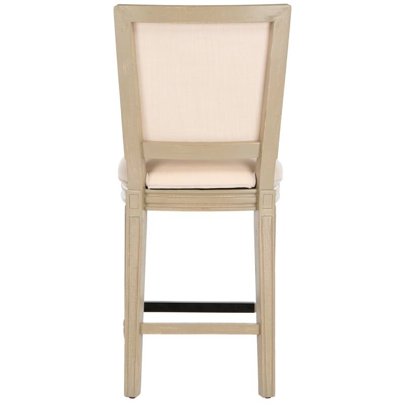 SAFAVIEH Judyth -26 Inch Light Grey/ Cream Rectangular Counter Stool (Set of 2) - 19.3" x 23.5" x 43.3" - 19Wx24Dx43H