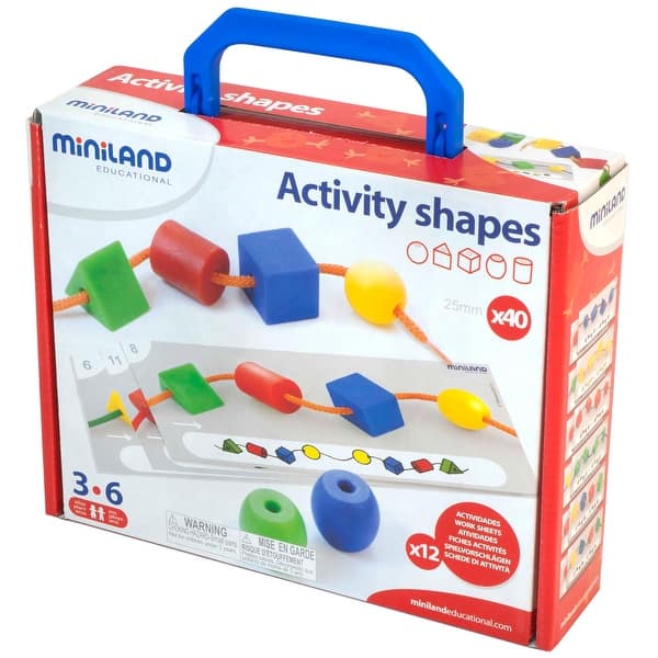 slide 2 of 3, Activity Shapes, Giant Beads and Laces Set