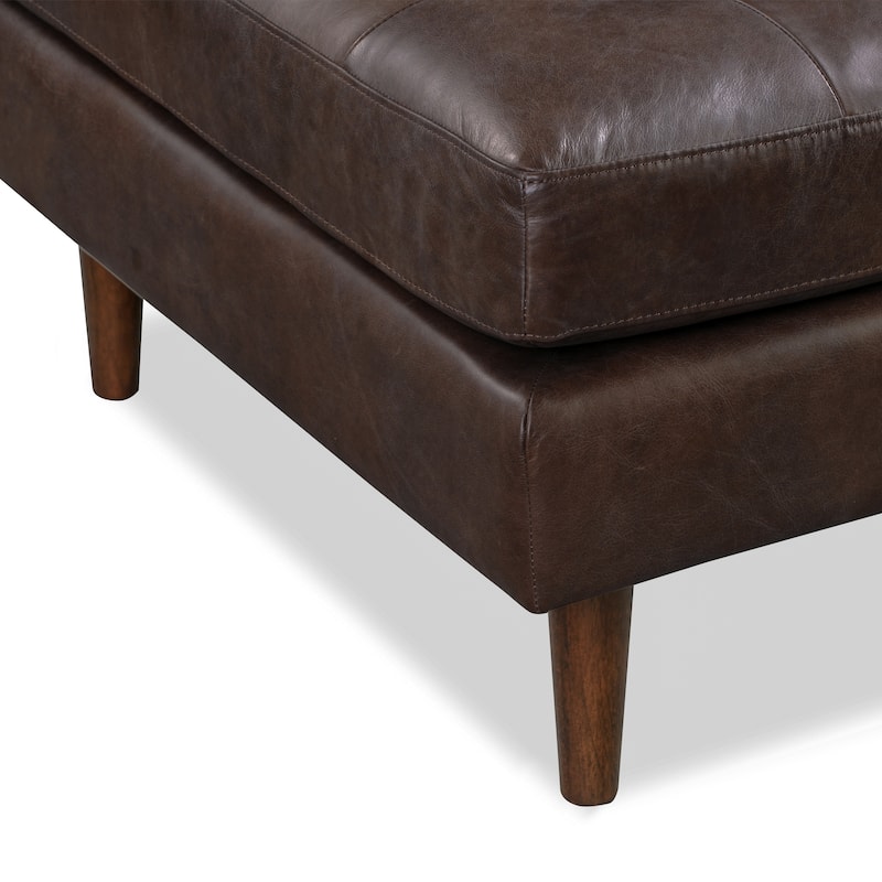 Poly & Bark Napa Ottoman - Full Grain Genuine Italian Leather