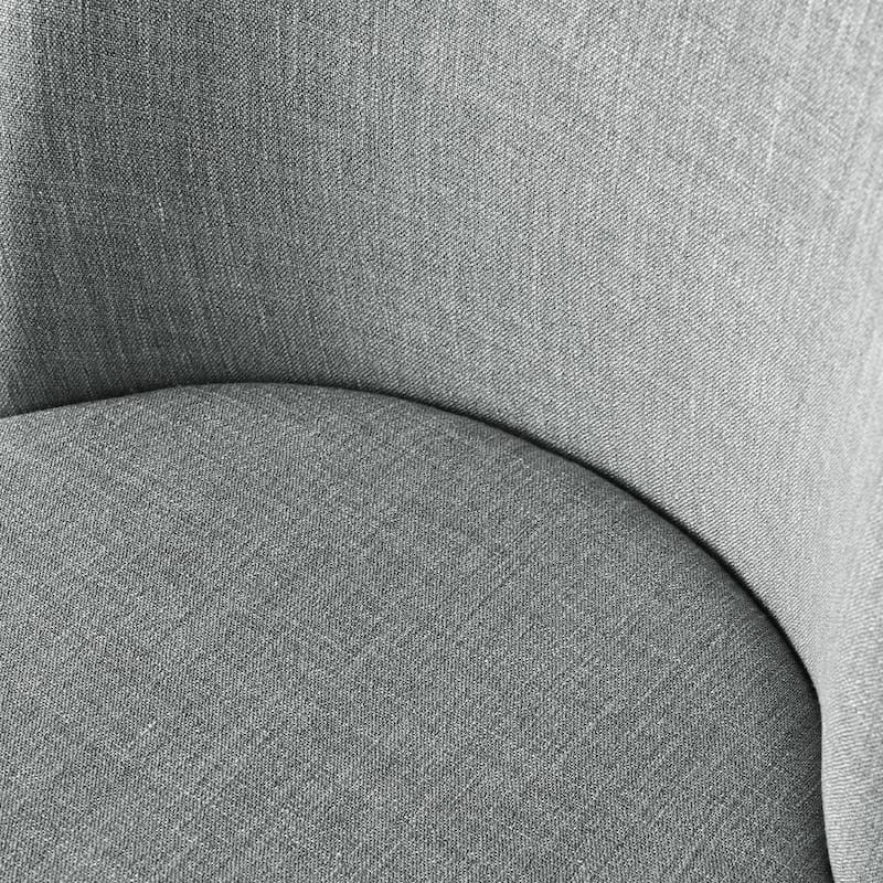 Linen Upholstered Dining Chairs With Solid Wood Legs (Set of 8)