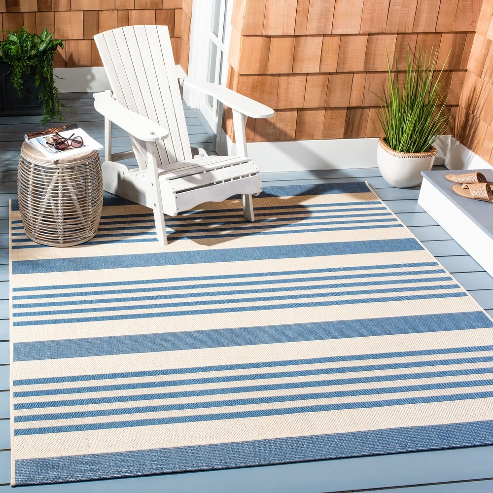 SAFAVIEH Beach House Mecbure Indoor/ Outdoor Waterproof Patio Backyard Rug