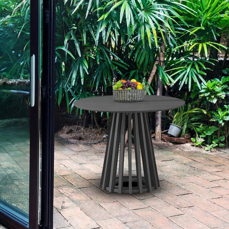 Andre small 39" Black, Round Dining Table