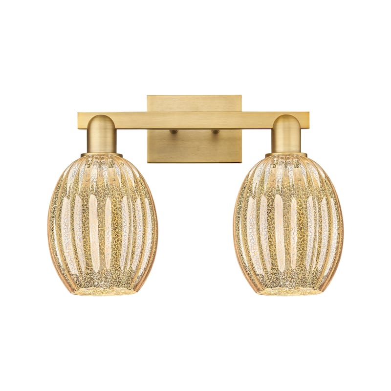 Innovations Lighting 716-2W-13-16 Preston Vanity Preston 2 Light 16" - Brushed Brass / Mercury