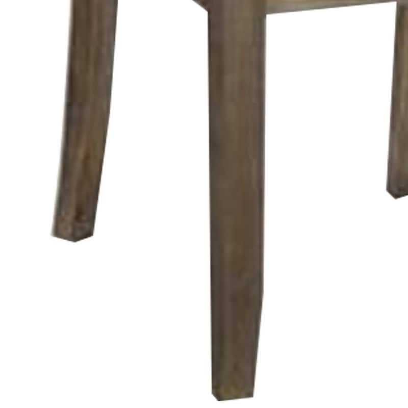 Fabric Padded Side Chairs with Double X Shaped Back, Set of 2, Brown - 38.75 H x 25.5 W x 22.5 L Inches