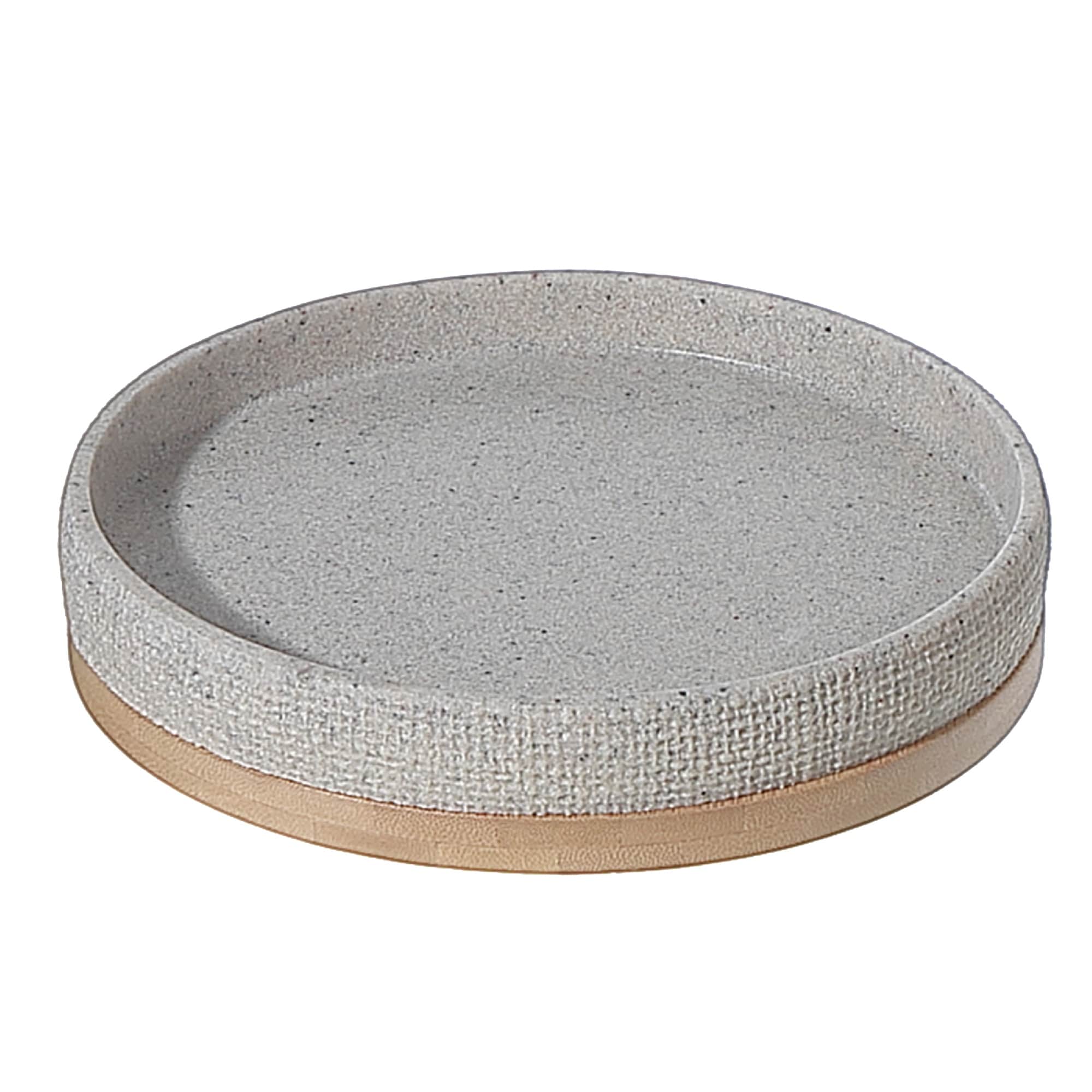 Polyresin Tray With Bamboo Base