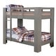 preview thumbnail 3 of 4, Sumo Twin Over Twin Bunk Bed, Gray Solid Wood Frame, Guard Rails