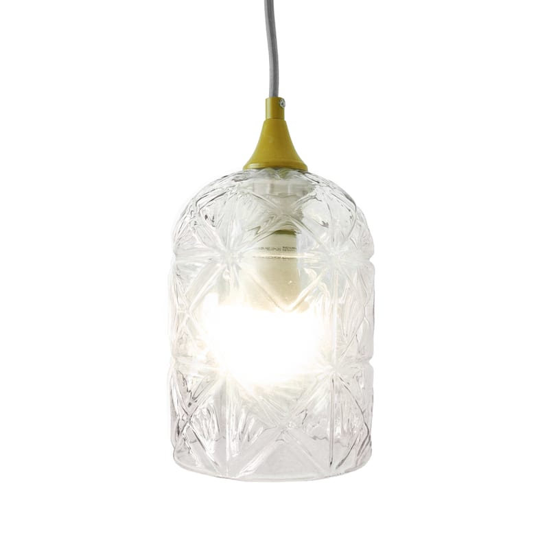 Crispy Vintage Glass Pendant Light with Textured Design
