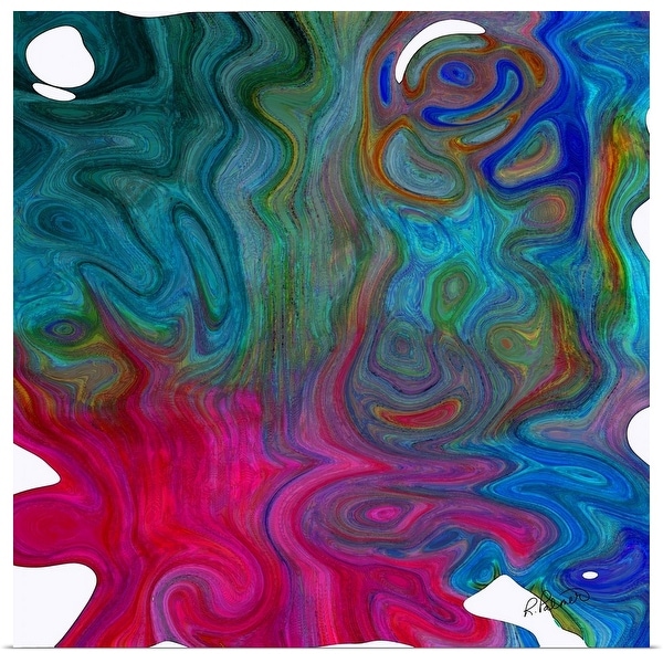"Melting Magenta Blue" Poster Print