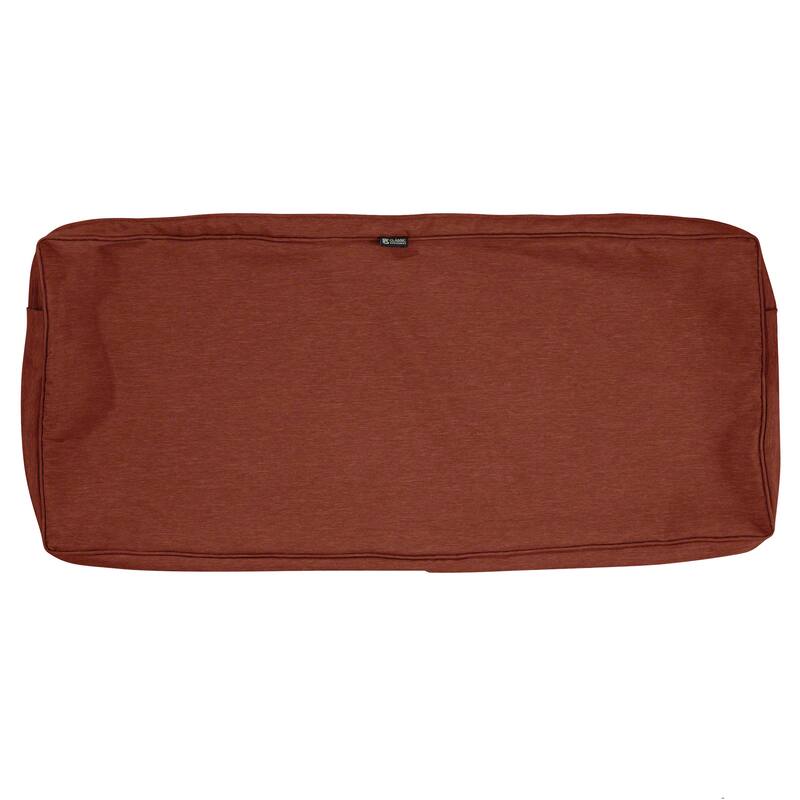 Classic Accessories Montlake Bench/ Settee Cushion Slip Cover - 48"W x 18"D x 3"Thick - Heather Henna Red
