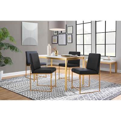 Silver Orchid Forrest Gold High Back Dining Chair - Set of 2