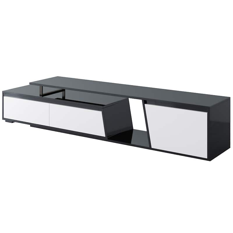 Rectangle Extendable TV Stand with 2 Drawers