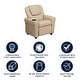 preview thumbnail 6 of 189, Contemporary Kids Recliner with Cup Holder and Headrest - 24"W x 21.5" - 36.5"D x 27"H