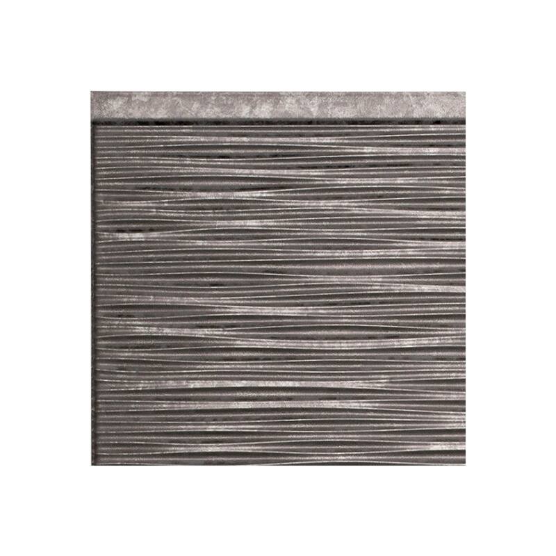 FASÄDE Ripple Decorative Vinyl Backsplash Panel - 6x6 Inch Sample - Galvanized Steel