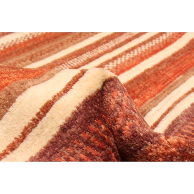 ECARPETGALLERY Hand-knotted Peshawar Ziegler Dark Copper Wool Rug - 5'7 x 8'0