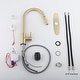 preview thumbnail 6 of 6, Gold Touch Kitchen Faucet with Pull Down Sprayer - spout Height:16.49 inches
