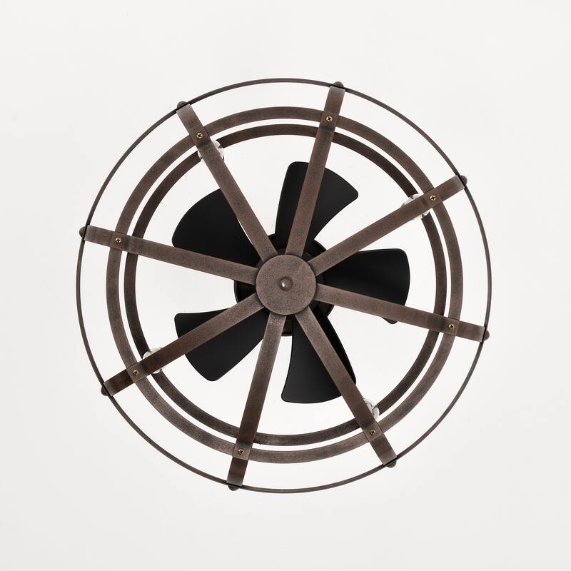 Industrial Ceiling Fan Light Kit for Living Room Bedroom Kitchen