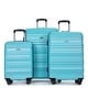 preview thumbnail 88 of 104, Expandable Luggage Sets 3 Piece, Hard Shell Carry on Suitcase with Spinner Wheels and TSA Lock, Travel Lightweight Luggage Set Aqua Blue