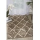preview thumbnail 83 of 120, Nourison Brisbane Large Diamond Geometric Modern Shag Area Rug 3' 2" x 5' - Beige/Grey - Runner/Rectangle