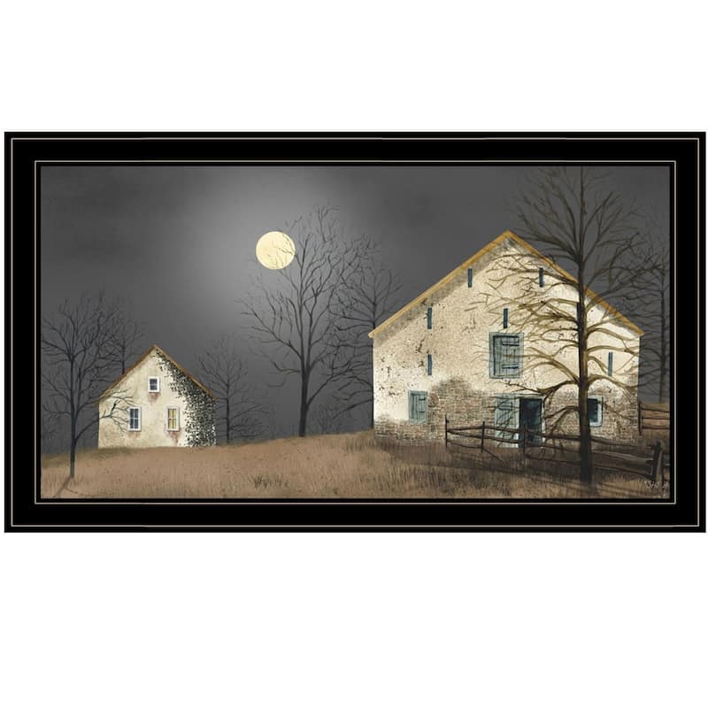 TrendyDecor4U Farmhouse "Still of the Night" Framed Wall Art by Billy Jacobs - Earthtone