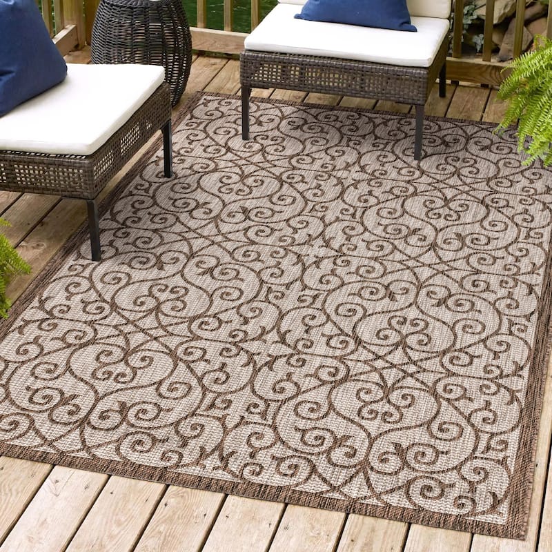 JONATHAN Y Ourika Textured Weave Indoor/Outdoor Area Rug