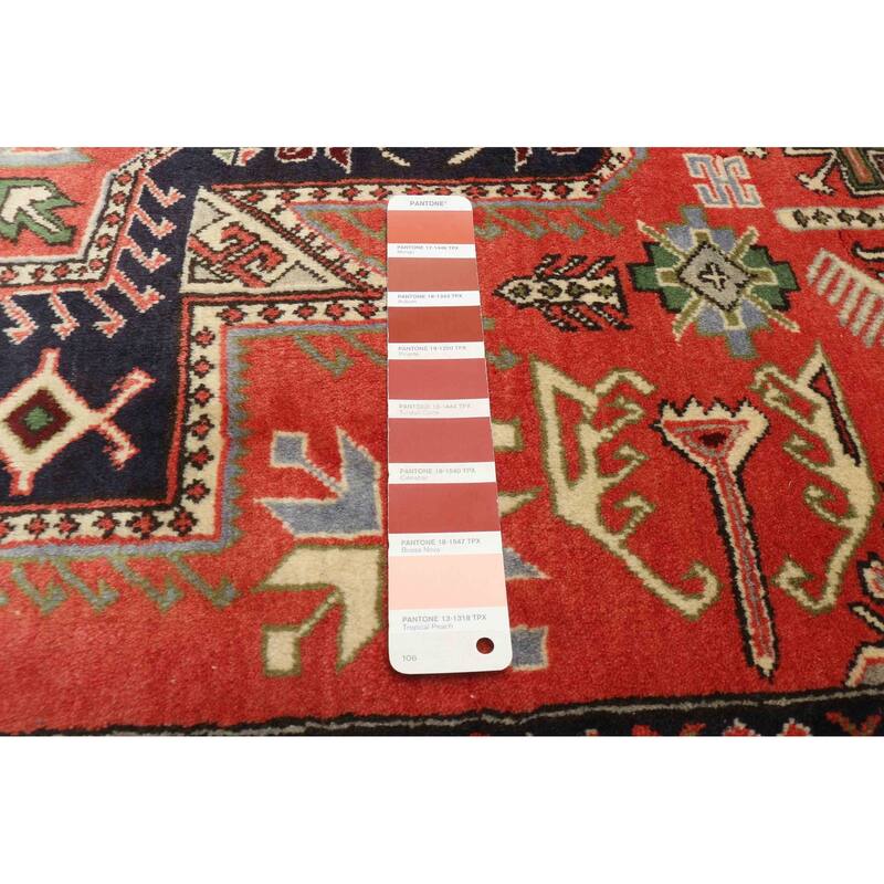 ECARPETGALLERY Hand-knotted Kayseri Vintage Red Wool Rug - 3'5 x 5'0