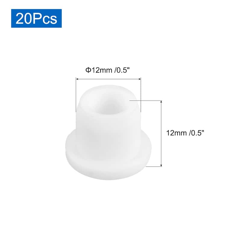 20PCS Silicone Plugs, Salt Shakers Hollow Stopper for Flower Pot, White - White - 12mm
