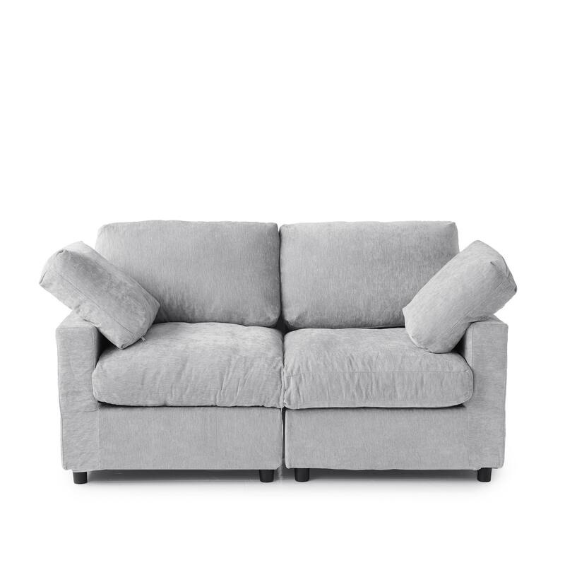 Modern Chenille Loveseat Sofa Couch