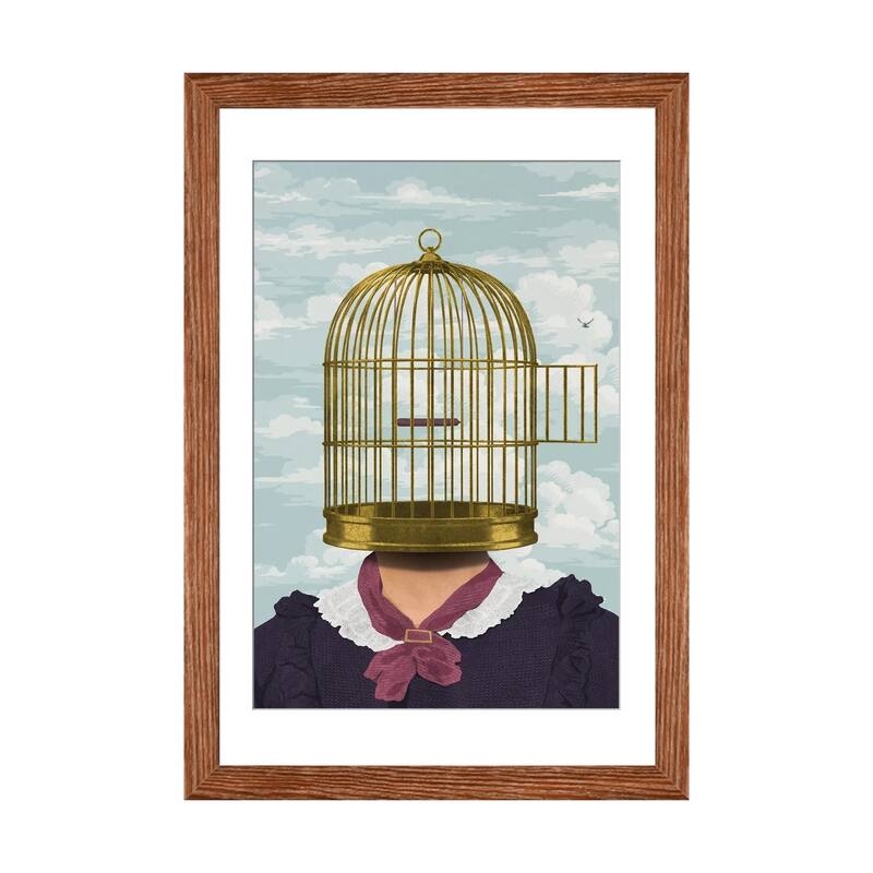 iCanvas "I Am Free" by Peter Walters - Walnut - 32x24x1