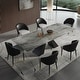 preview thumbnail 25 of 26, 110.23'' Extendable Rectangular Sintered Stone Dining Table For 8 -10 People